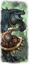 Saurus Warriors (Shields) unit card